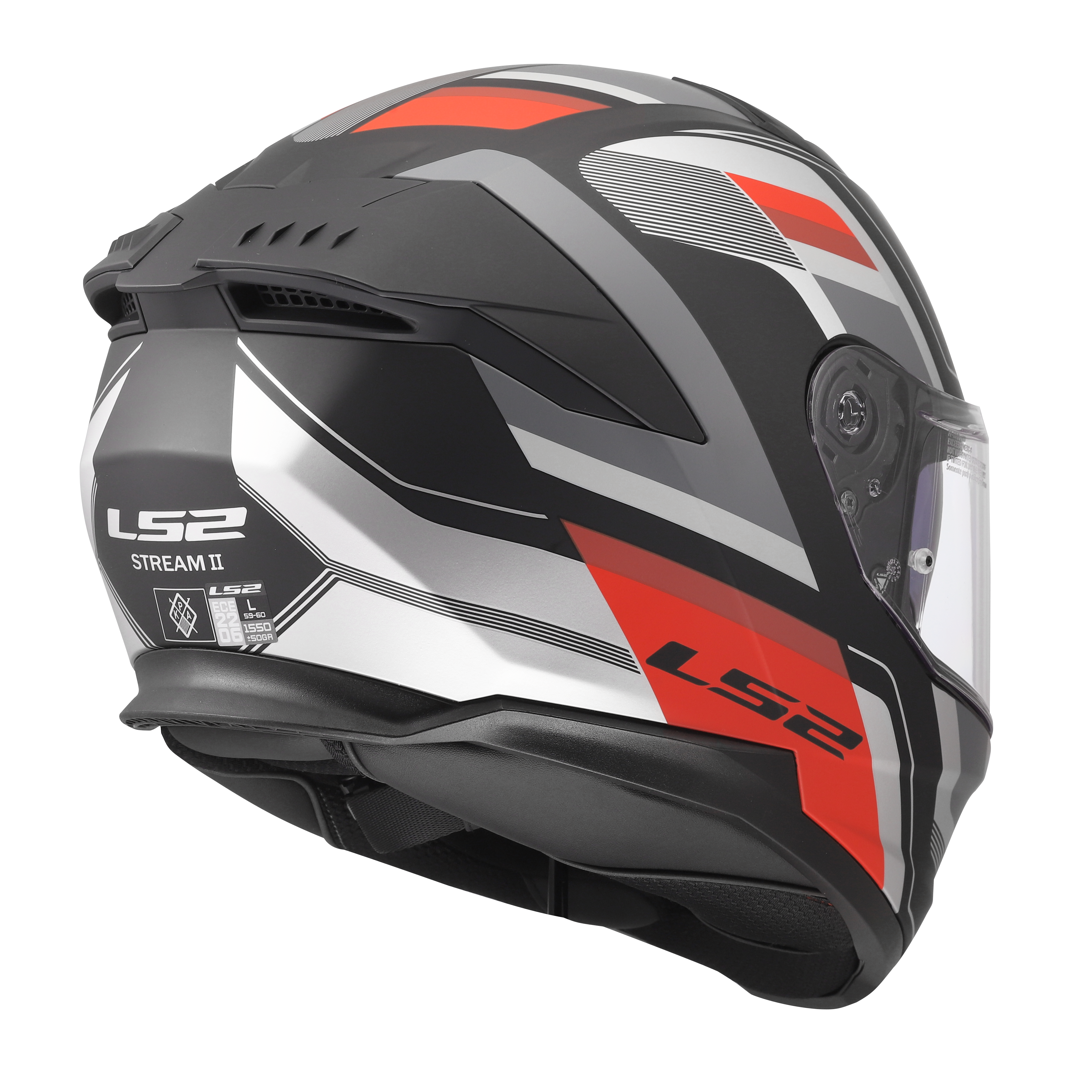 LS2 FF808 STREAM II  VINTAGE MATT BLACK GREY RED (8)